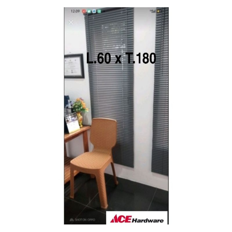 (COD)TIRAI GULUNG PVC JENDELA 60 X 180 CM KRIS VENETIAN BLIND GORDEN LEBAR 60 X PANJANG 180 CM