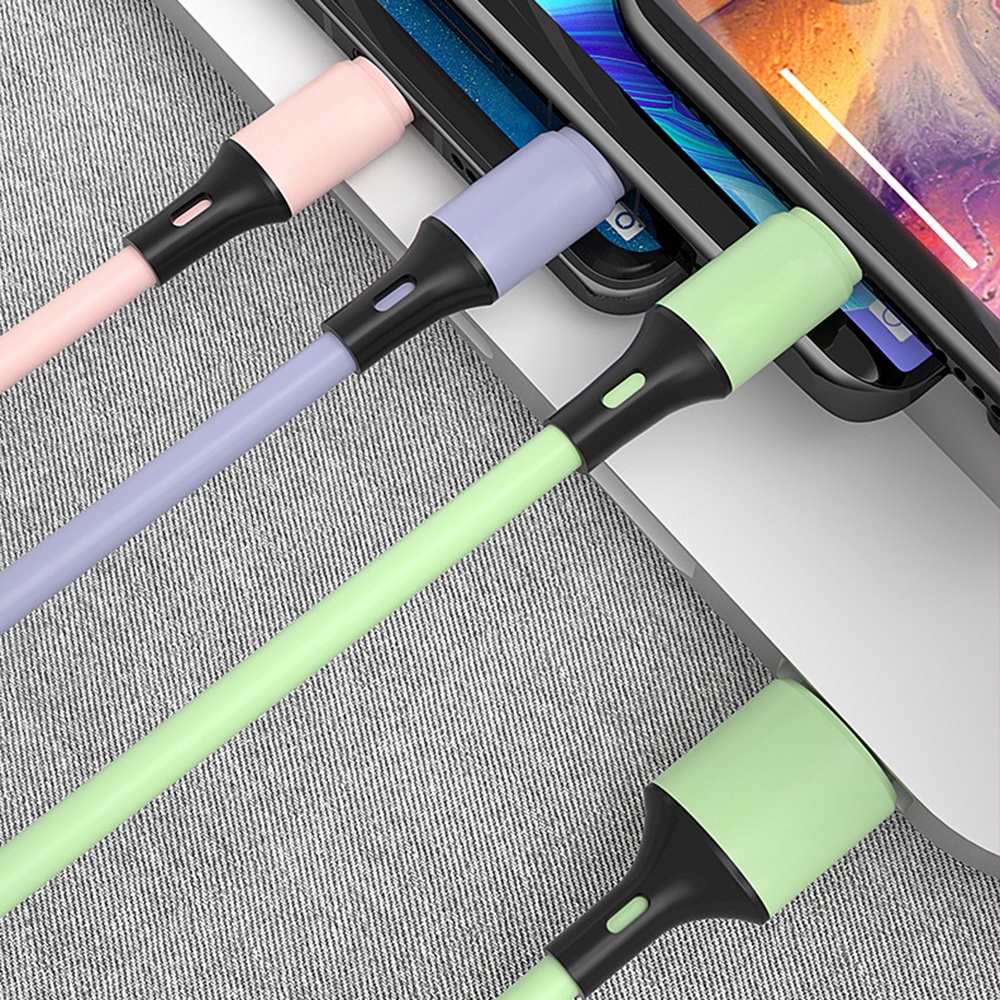 3 In 1 Kabel Data / Charger USB Tipe c Fast Charging Bahan Silikon Untuk Android / IPhone