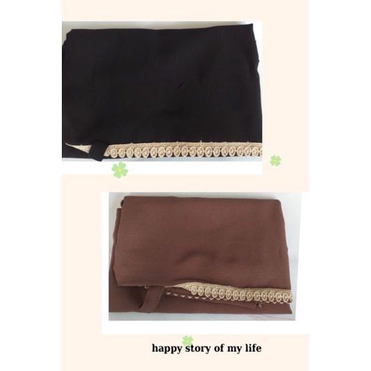 Bergo Maryam Renda Diamon(Quality Premium)/Hijab Tali Belakang/Bergo Instan/