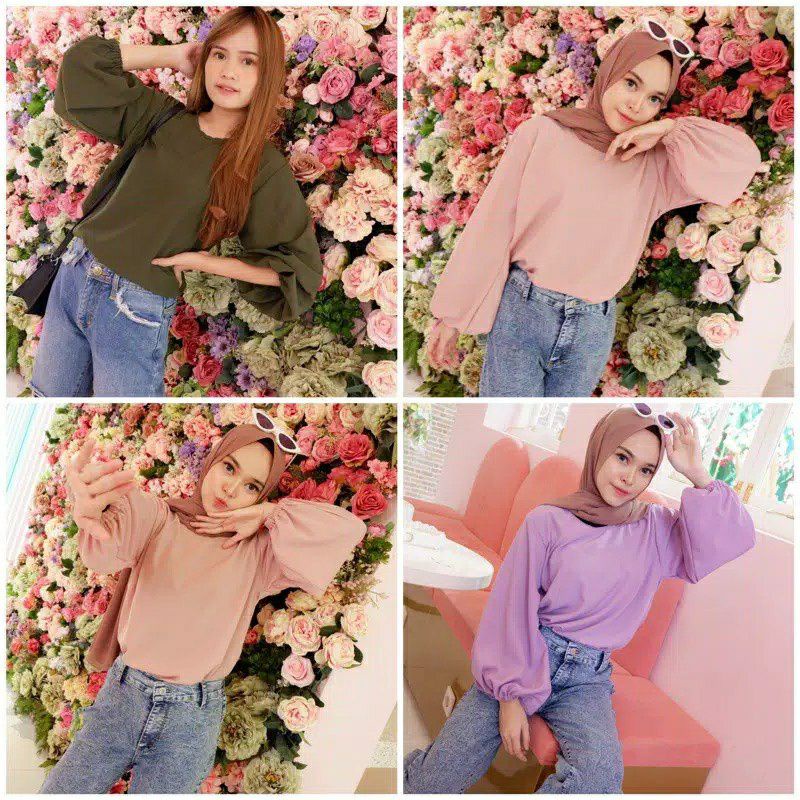 blouse balon / baju korea / atasan wanita