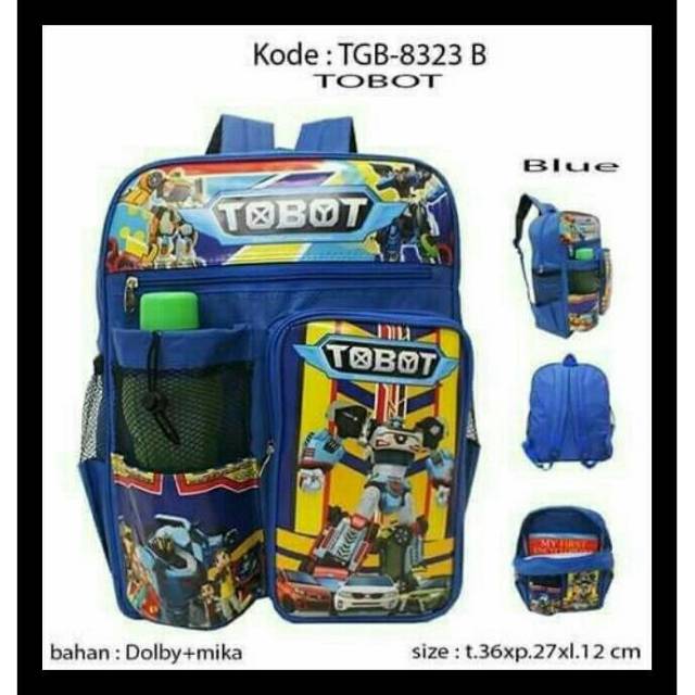 Tas anak sekolah Tas motif tobot Ransel anak  free botol minum