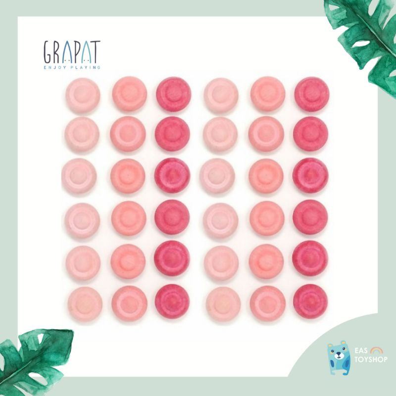 Grapat Mandala Pink Flowers (36 Pcs) Loose Parts