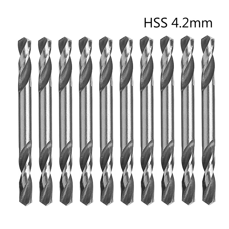 Mary 10Pcs / Set Mata Bor Spiral Torsi HSS 4.2mm