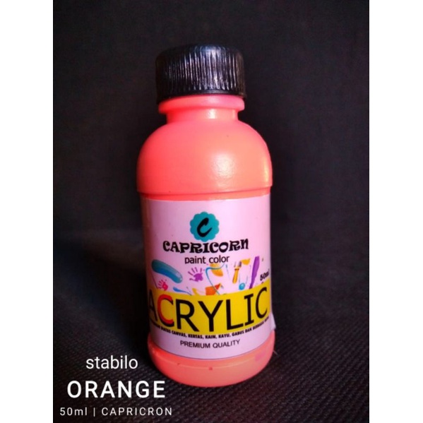 

Cat Acrylic/ Cat Textile/ Cat Akrilik/ Cat Lukis Capricorn/ Cat Satuan 50ml (ORANGE)