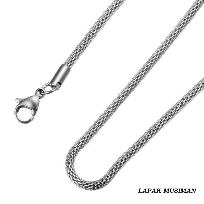 [Bayar di Tempat] Kalung Pria Titanium Stainless Steel Anti Karat Model Ular LM 02