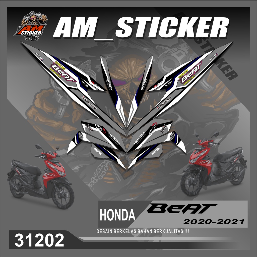 31202 STIKER STRIPING Varian list BEAT FI STREET EPS 2020-2021 DESAIN RACING - STRIPING BEAT SEMI FU