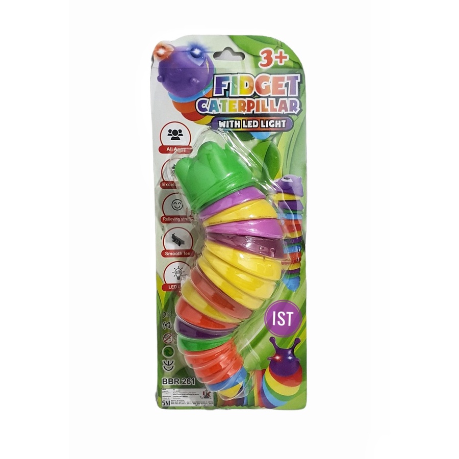 MWN Mainan Fidget Caterpillar Ulat with Light BBR261