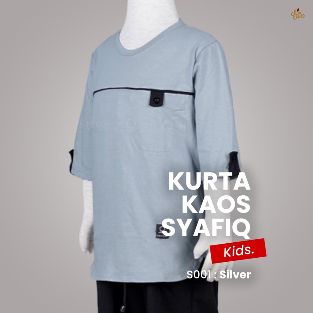 Koko Anak Baju Anak Kurta Kaos Model Syafiq Bahan Katun Combed 24s Original Qomishu