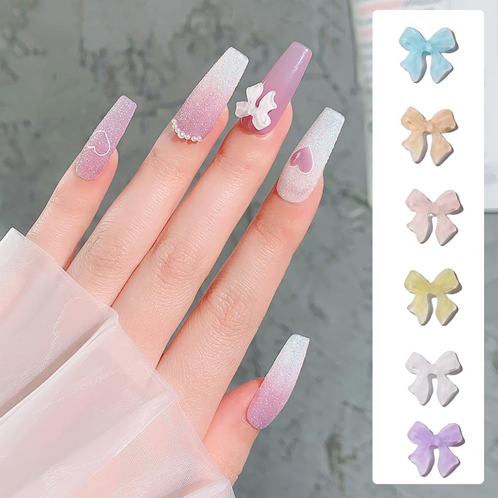 Mxbeauty Bow Nail Art Dekorasi Charm ​ Alat Manikur Aksesoris Kuku DIY Ikatan Simpul Ornamen