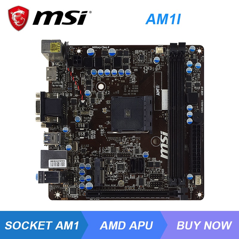 PREORDER MSI AM1I AM2 Motherboard Motherboard DDR3 32GB RAM AMD A75 Athlon X4 5370 Cpus HDMI USB 3.0