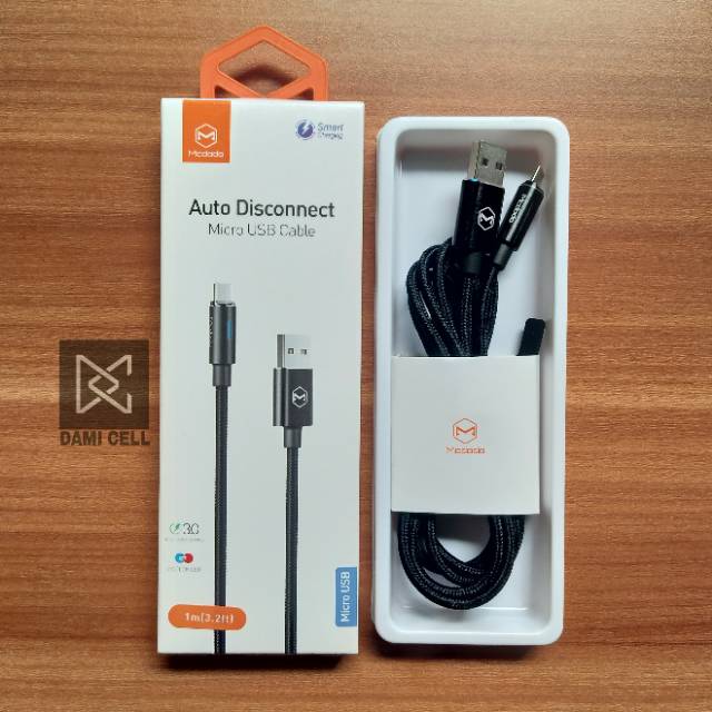 Mcdodo Kabel Data Auto Disconnect Micro USB Fast Charging QC 3.0 ORIGINAL 1M