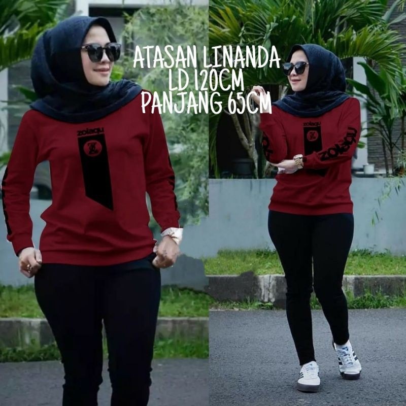 BISA COD✔️ BLOUSE LINANDA ZOLAQU / BOHLAM / SAKA ZLQ / ATASAN WANITA / TERSEDIA 3 UKURAN L-XL-XXL