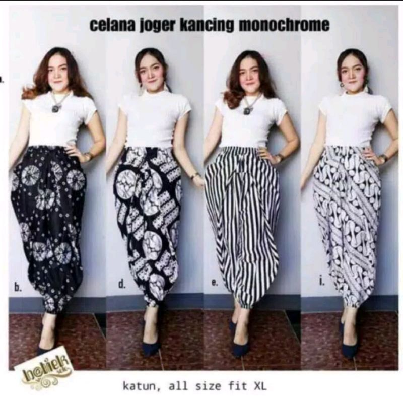 celana joger monochrom celana joger kancing celana batik joger