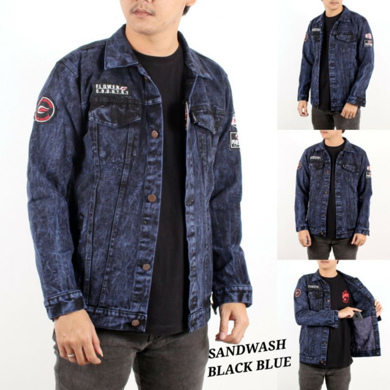 BEST SELLER jaket jeans sandwash pria / jaket / jaket pria / jaket jeans / jaket sandwash / jeans