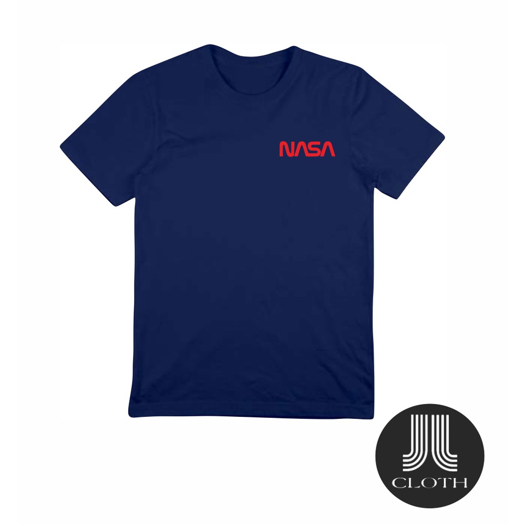 TSHIRT BAJU KAOS DISTRO NASA LOGO BASIC/ KAOS NASA LOGO COTTON COMBED 30S