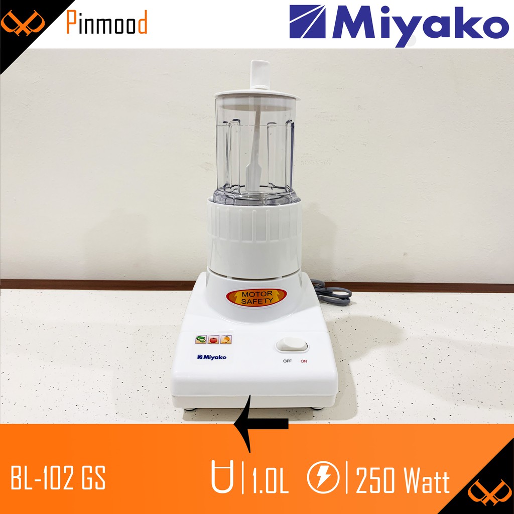 MIYAKO BLENDER BL-102 GS [ 1 LITER ] PELUMAT 3 IN 1 WET &amp; DRY MILL BISA KERING DAN BASAH KACA