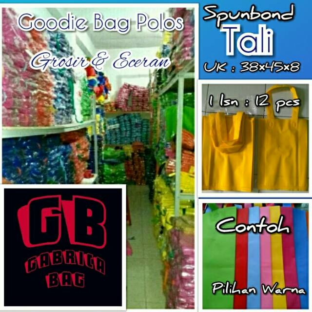 

Supplier Goodie Bag Spunbond Murah Hls 38x45x8cm
