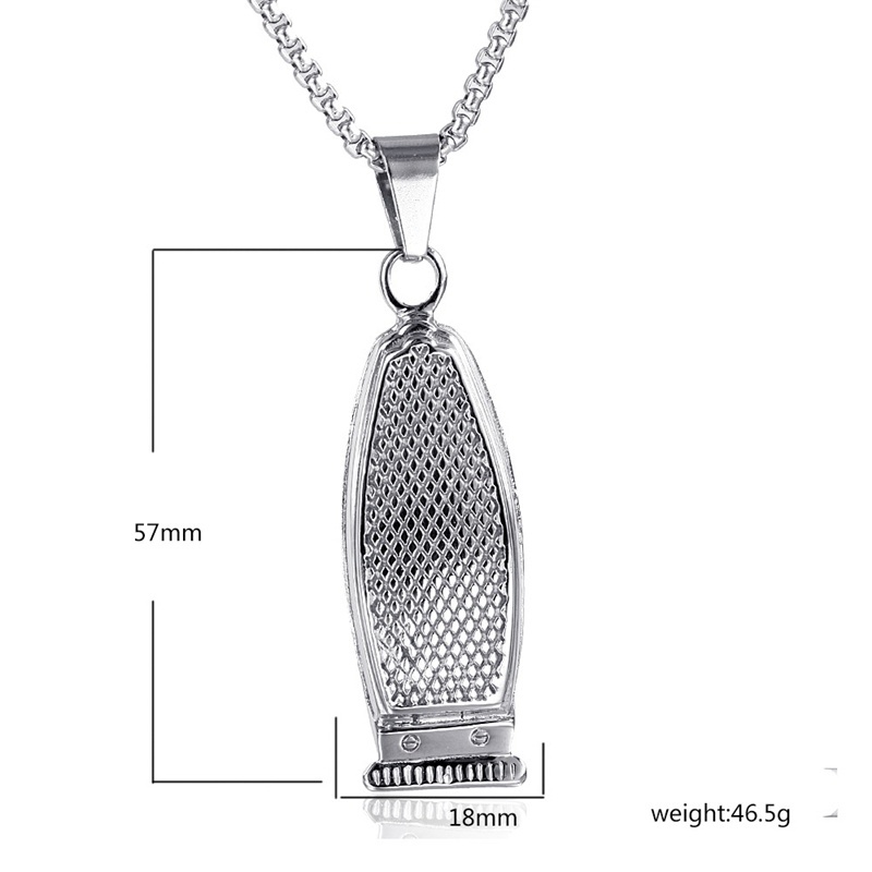 Kalung Liontin Pisau Cukur Bahan Stainless Steel Untuk Pria