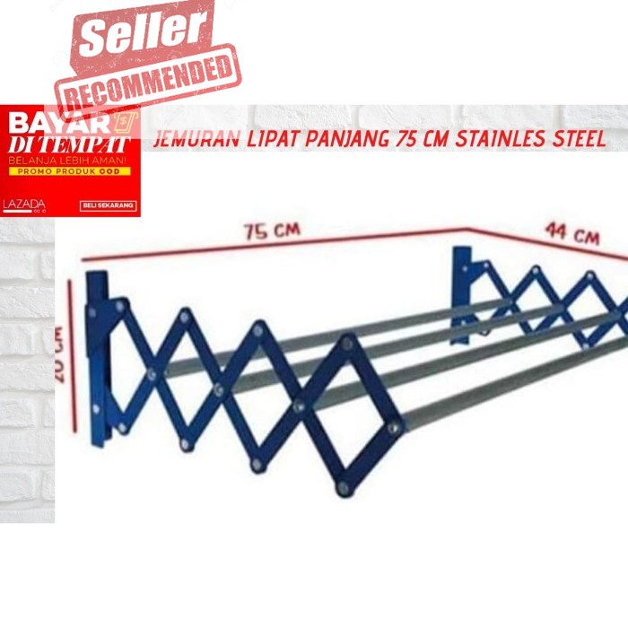 COD JEMURAN DINDING STAINLEES STEEL 75 CM ANTI KARAT STAINLES