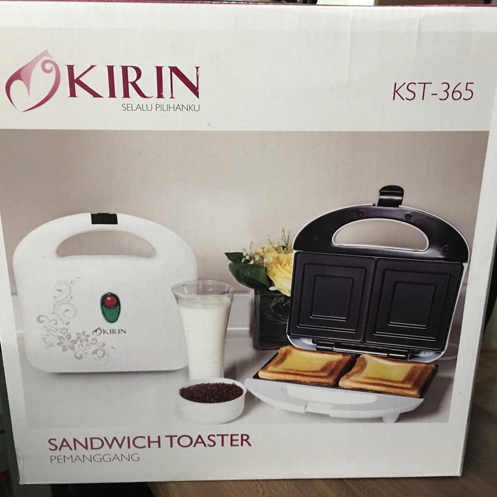 Toaster / Pemanggang Roti Sandwich Double merk Kirin KST 365 Garansi 1Tahun