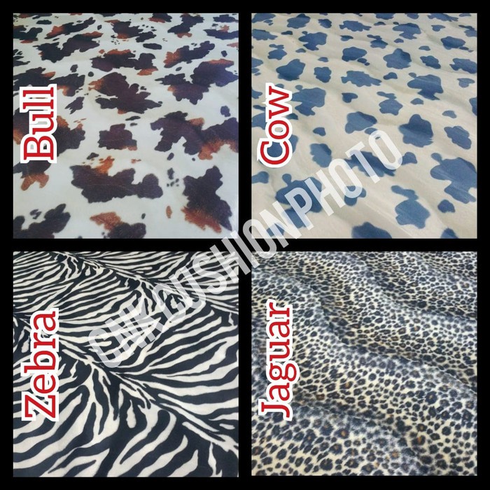 Bahan Kain Sofa Bludru Macan / Brudu Motif Hewan Harimau - Animalia
