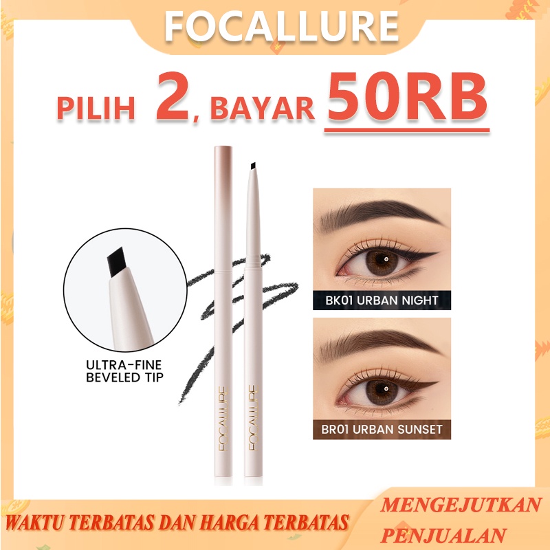 Focallure Modernurban Waterproof Eyeliner Gel Never Fail No Smudge Eyeliner Ultra-fine Beveled Tip Multi-use Smooth High Pigment Quick Dry Anti-transfer Eyebrow