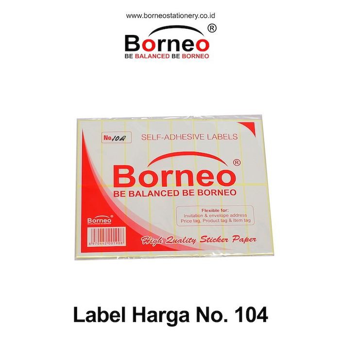 

STICKER / LABEL / LABEL HARGA BORNEO 104