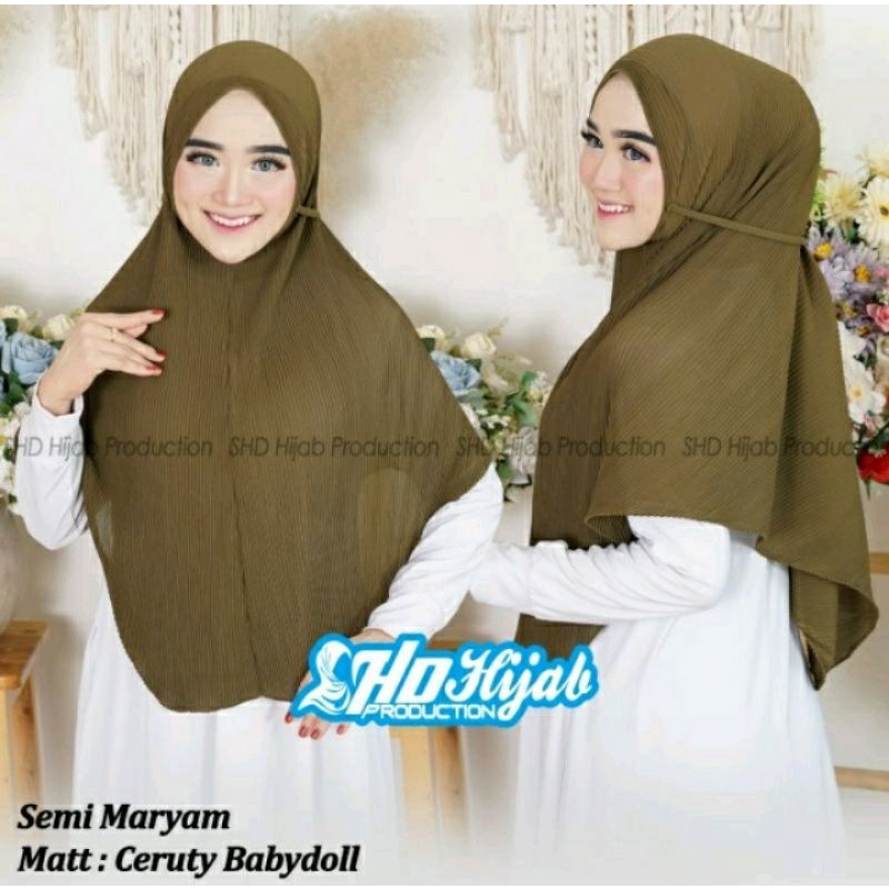 (ORIGINAL SHD 002) SEMI MARYAM PLISKET ORI SHD HIJAB