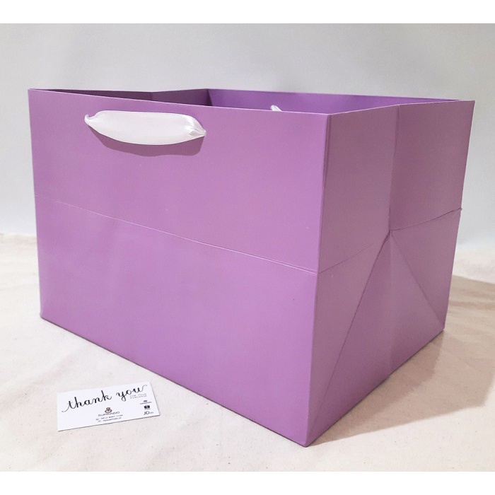 

[RESTOCK] Premium Paperbag CAKE - JUMBO 2 uk. P35.5 x L27.5 x T24 cm - Ungu Violet TERMURAH