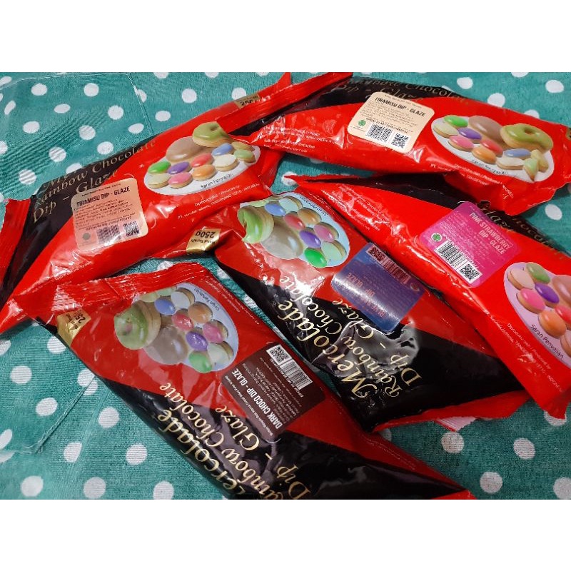 

MERCOLADE RAINBOW CHOCOLATE DIPGLZE SELAI DIP-GLAZE POUCH 250G