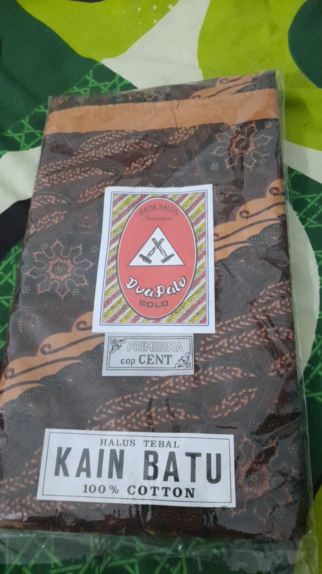 Kain Batik / Kain Panjang Dua Palu Solo Cap Cent 1.9 X 1 Meter