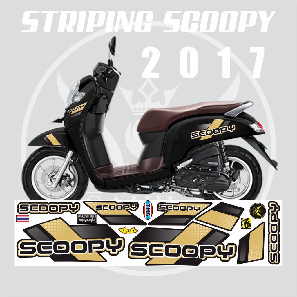 STRIPING VARIASI SCOOPY VARIASI LIS SCOOPY SIMPLE / VARIASI STRIPING SCOOPY 2017 SIMPLE 001 GOLD