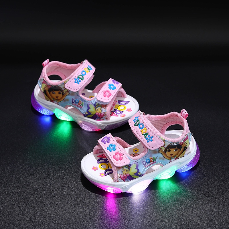 Sandal Anak Perempuan - Sendal Anak Laki Laki Ultra Light Super LED Sport Import DORA 007 Casual Fashion