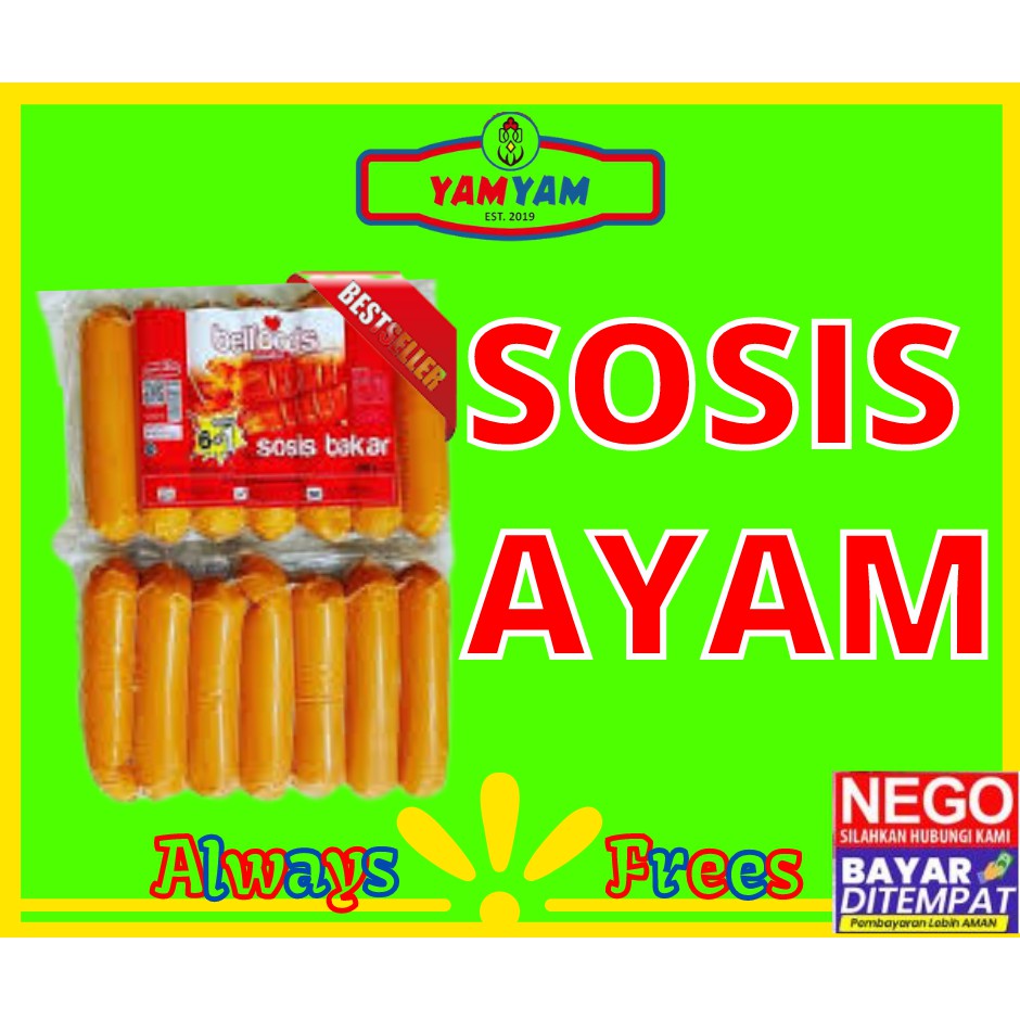 

Sosis Belfoods 500 gr 500 gram AYAM Frozen Makanan Beku Depok Jakarta Tangerang Bogor Bekasi