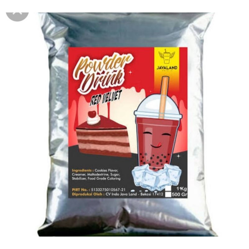 

bubuk minuman rasa Red Velvet merek javaland enak