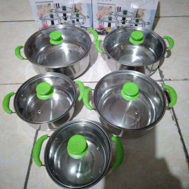 Panci Tutup Kaca Set Isi 5 Pcs