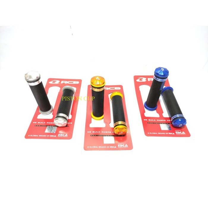 HANDGRIP HANDFLAT PEGANGAN HANDLE GRIP RCB RACING BOY AHG66 ALLOY CNC VARIASI MOTOR UNIVERSAL ORI