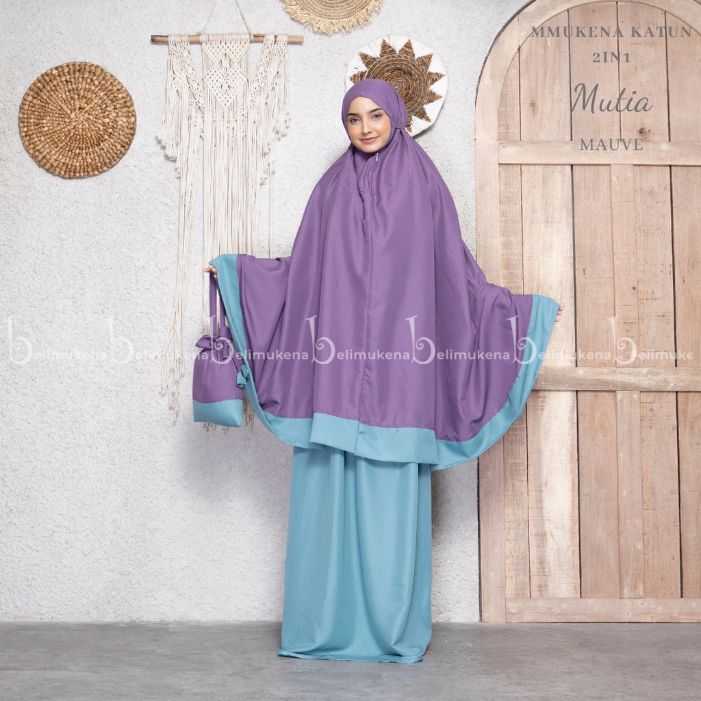 Mukena Dewasa Traveling 2in1 Katun Mutia