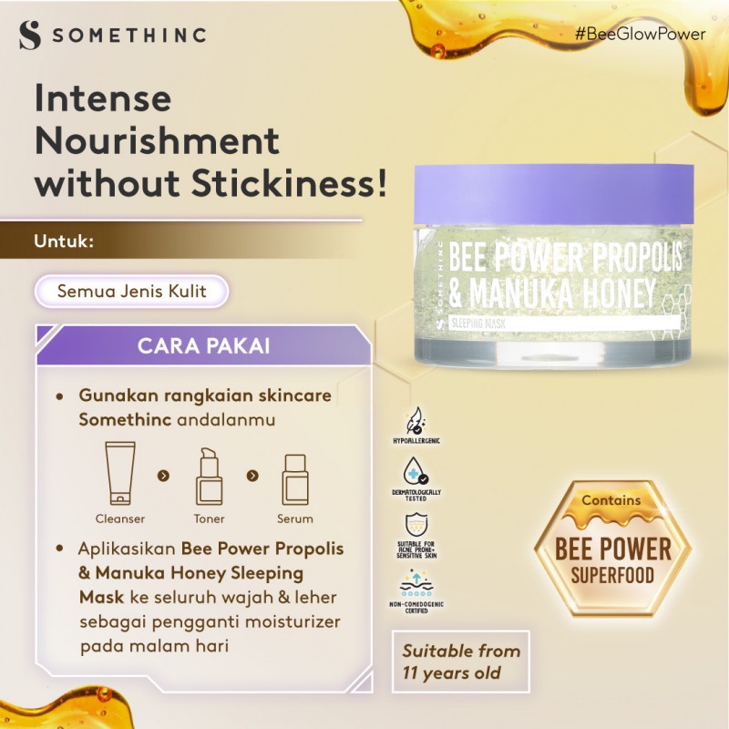 SOMETHINC Bee Power Propolis &amp; Manuka Honey Sleeping Mask 50g