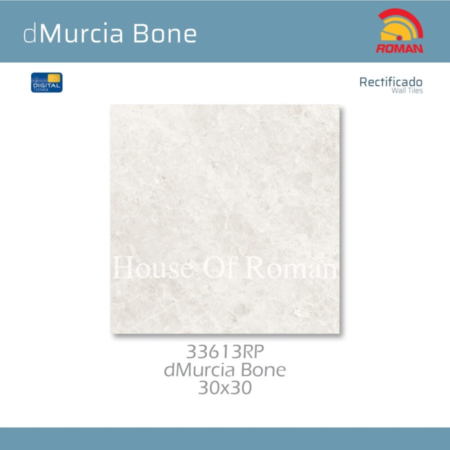 ROMAN KERAMIK LANTAI KAMAR MANDI dMurcia Bone 30x30 33613RP GRADE 1