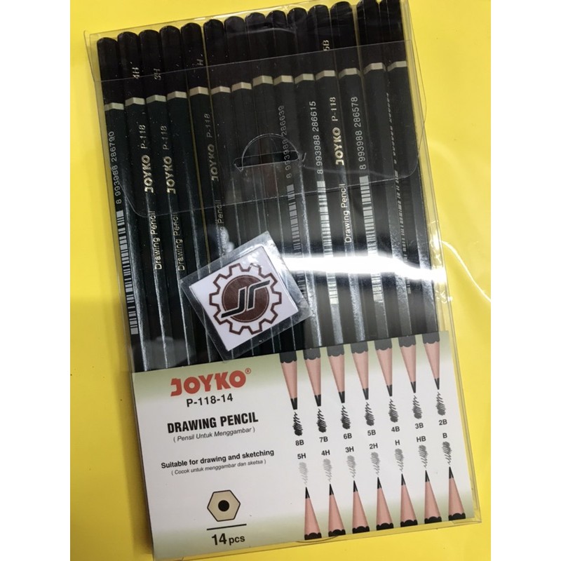 

Pensil sketch gambar/Drawing pensil joyko P-118-14 (per set)