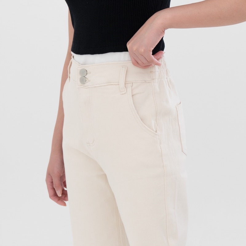 VIERLIN - Jeans 5059 - HIGH WAIST CREAM JEANS