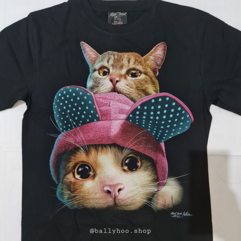 Kaos Glow In The Dark Rock Chang Kucing Cute