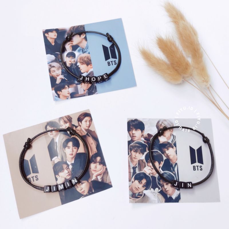 GELANG BTS ARMY / GELANG NAMA MEMBER BTS / JUNGKOOK / V TAEHYUNG / SUGA / RAP MONSTER / JIN / JIMIN / JHOPE