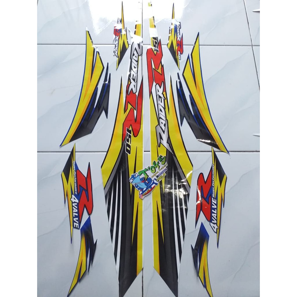Sticker striping raider 150 satria facelift barong transparan uv