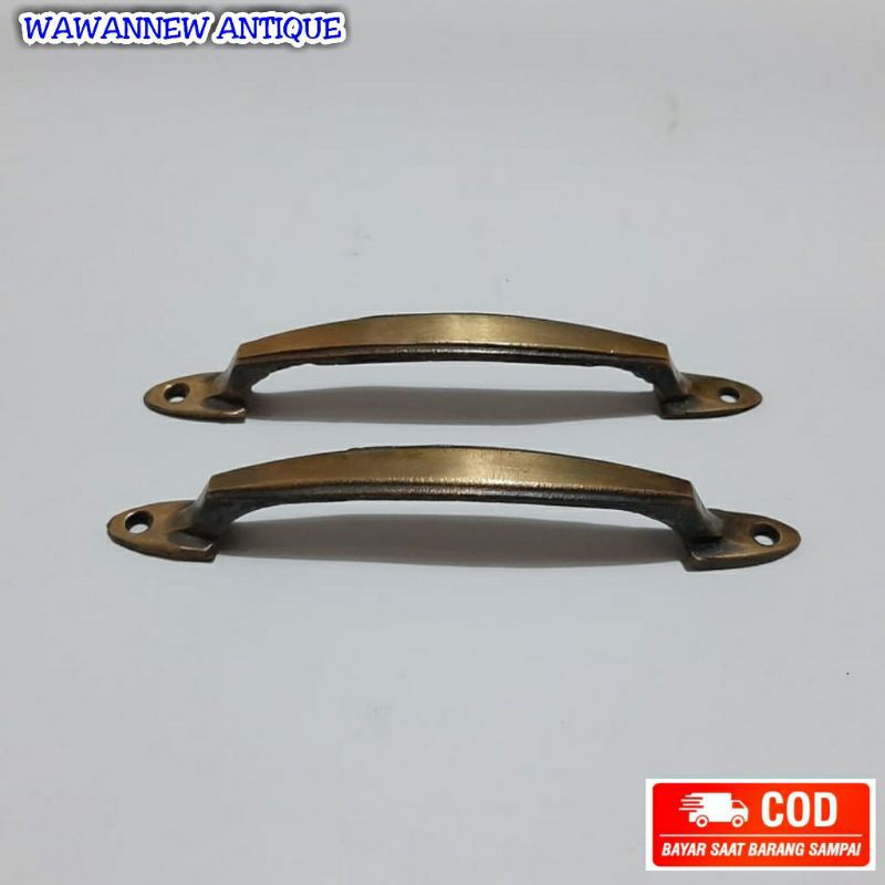 Handle / Tarikan Laci Lemari Jendela Pintu Rumah Kuningan Antik 13cm