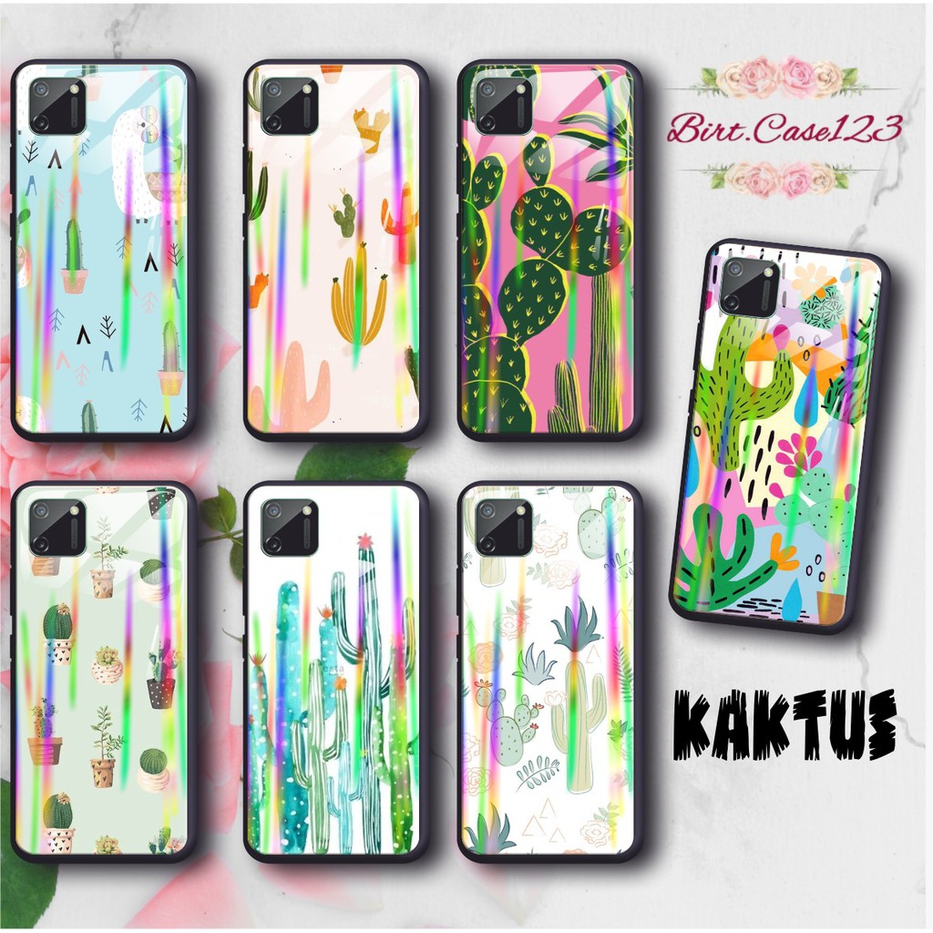 BC Case gambar KAKTUS back case glass aurora oppo a3s a31 a7 f9 a5s a71 a83 f1s f5 f7 a91 a92 a5 ETC