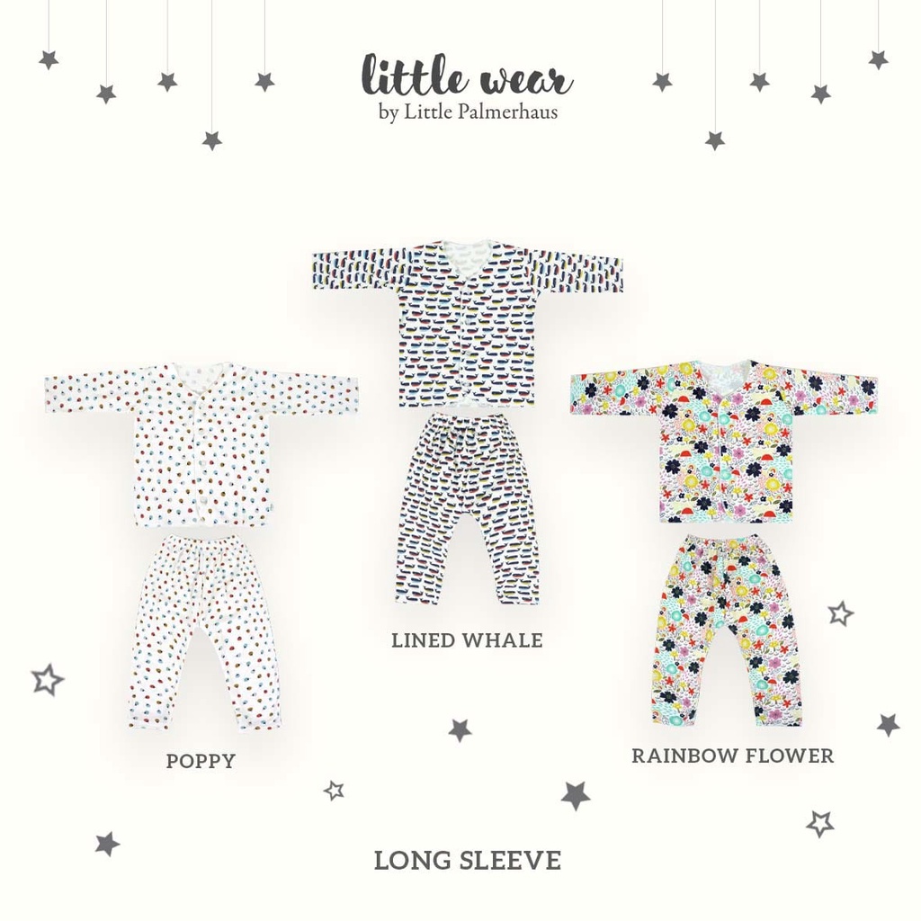 Setelan Panjang Little Palmerhaus Button Tee Long Sleeve Setelan Piyama Panjang Anak LIBBY EARTH COMFY SET PANJANG