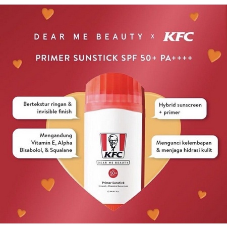 ⭐BAGUS⭐ DEAR ME BEAUTY Primer Sunstick X KFC SPF 50 | Limited Edition Sunscreen