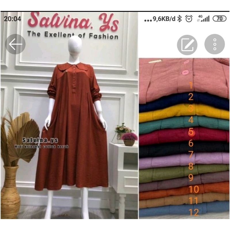 MIDI DRESS CRINKLE BY SALVINA